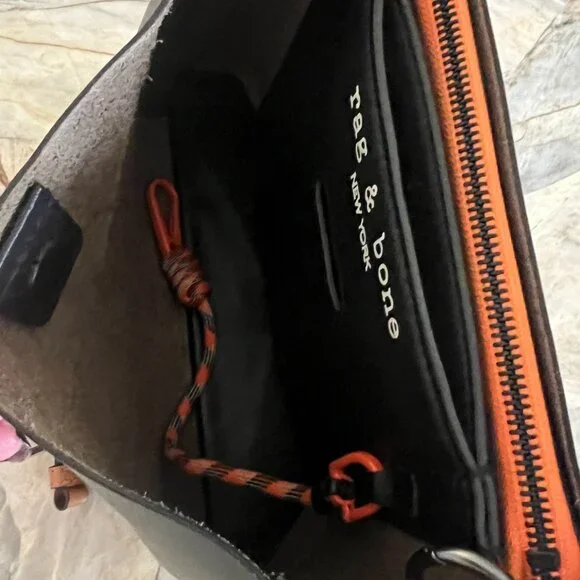 Rag & Bone Passenger Leather Crossbody Bag Green - Picture 7 of 8